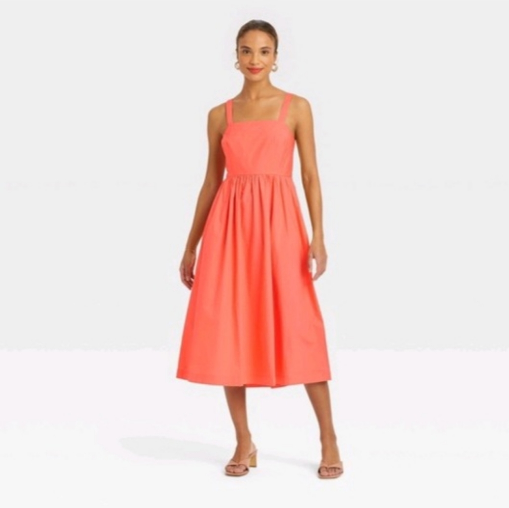 Women's Sleeveless Sundress - A New Day™ Size Small New With Tags Orange 20